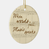 Muziek spreekt keramisch ornament (Rechts)