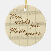 Muziek spreekt keramisch ornament (Voorkant)