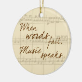 Muziek spreekt keramisch ornament (Links)