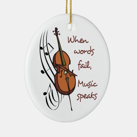 Muziek spreekt keramisch ornament (Rechts)