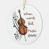 Muziek spreekt keramisch ornament (Links)