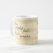 Muziek spreekt koffiemok (Voorkant links)