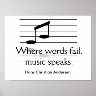 Muziek spreekt - kunstprint poster