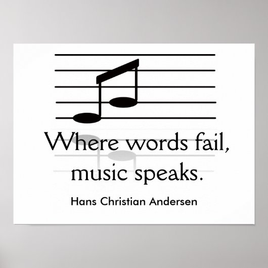 Muziek spreekt - kunstprint poster (Voorkant)