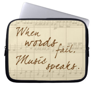 Muziek spreekt laptop sleeve