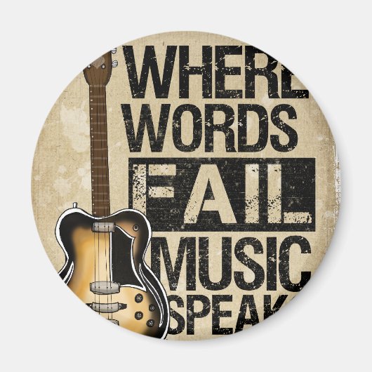 muziek spreekt magneet (Voorkant)