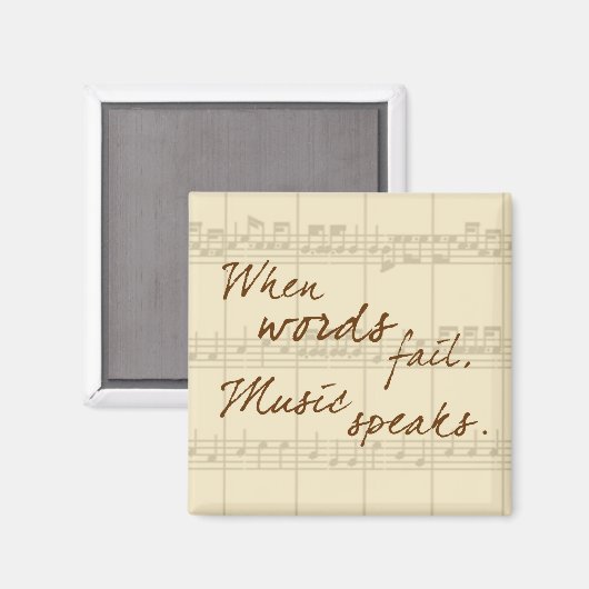 Muziek spreekt magneet (Voorkant / Achterkant)