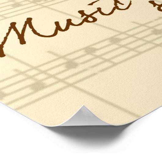 Muziek spreekt ongeframed poster (Hoek)