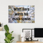 Muziek spreekt poster (Thuiskantoor)