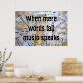 Muziek spreekt poster (Keuken)