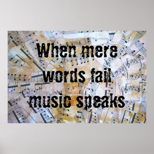 Muziek spreekt poster (Voorkant)