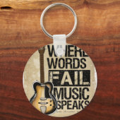 muziek spreekt sleutelhanger (Voorkant)