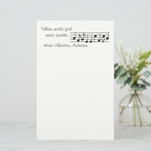Muziek Spreekt - Stationery Briefpapier (Staand voorkant)