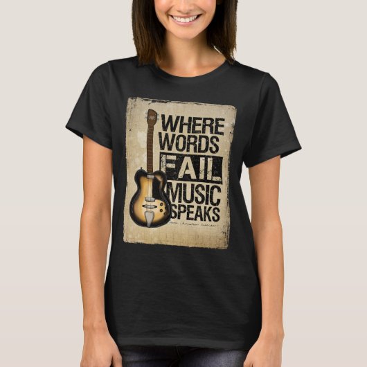 muziek spreekt t-shirt (Voorkant)