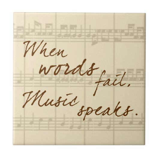 Muziek spreekt tegeltje (Voorkant)