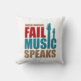 Muziek spreekt typo kussen