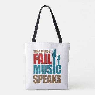 Muziek spreekt typo tote bag