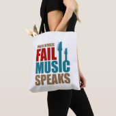 Muziek spreekt typo tote bag (Dichtbij)