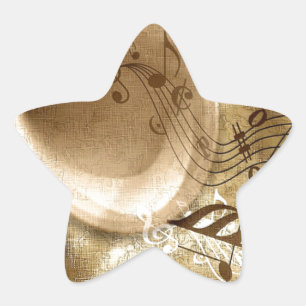  muziek ster sticker