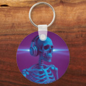 Muziek Sterft Nooit Skelet Sleutelhanger (Voorkant)