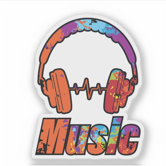 Muziek Sticker (Voorkant)