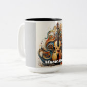 Muziek Store Muzieklessen Tweekleurige Koffiemok (Voorkant links)