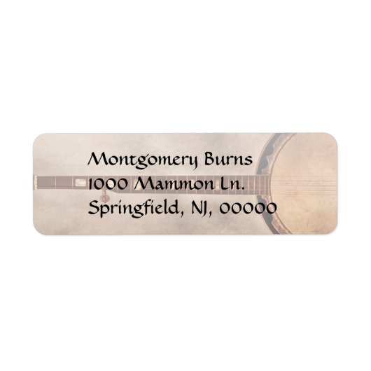 Muziek - String - Banjo Etiket (Voorkant)