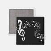 Muziek stroomt wit op zwarte magneet (Voorkant / Achterkant)