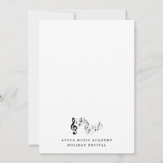 Muziek Studio Piano Violin Voice Innovation Uitnod Kaart (Achterkant)