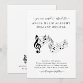 Muziek Studio Piano Violin Voice Innovation Uitnod Kaart (Voorkant / Achterkant)