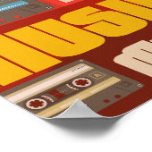 Muziek  studio retro 80s hi fi audio art Thr Poster (Hoek)