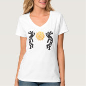 Muziek Sun Kokopelli Native American T-shirt (Voorkant)