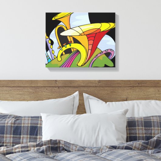 Muziek Surreal Fantasy Canvas Afdruk (Insitu (Slaapkamer))