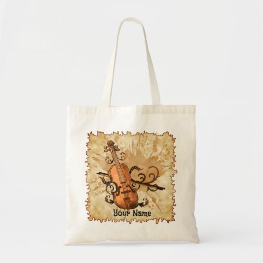 Muziek Swirl Viool canvas tas (Voorkant)