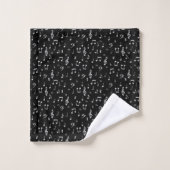 muziek symbolen bad handdoek (Wasdoekje)