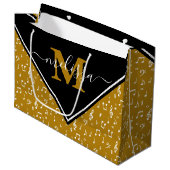 Muziek symbolen gepersonaliseerd grote cadeautas (Voorkant Gekanteld)
