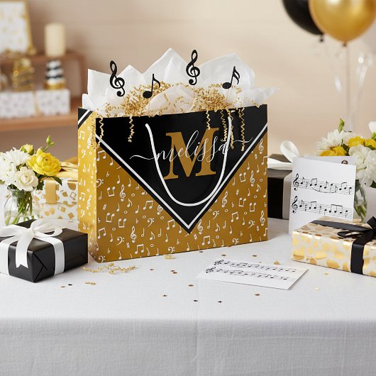 Muziek symbolen gepersonaliseerd grote cadeautas