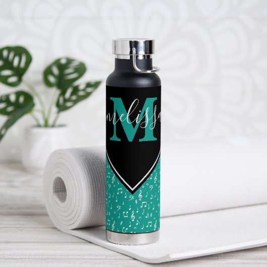 Muziek symbolen gepersonaliseerd waterfles (Yoga)