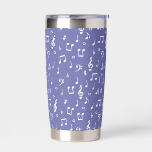 muziek symbolen thermische tumbler geïsoleerde drinkbeker