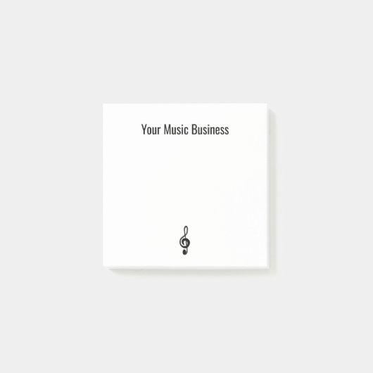 Muziek Symbool Eenvoudige Treble Clef Post-it® Notes (Voorkant)