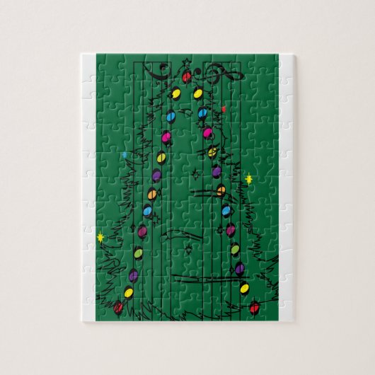 Muziek symmetrie, Kerstboom Legpuzzel (Verticaal)
