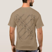Muziek T van gitaren T-shirt (Achterkant)
