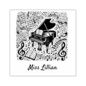 Muziek Teach Rubber Stamp voor klaslokaal en lesse Rubberstempel (Afrduk)