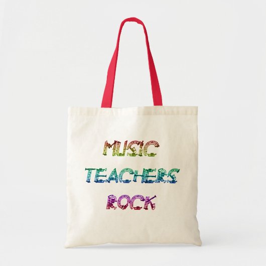 MUZIEK TEACHER ROCK 2 TOTE BAG (Voorkant)