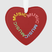 Muziek Tekst Hart Ornament (voorkant)