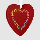 Muziek Tekst Hart Ornament (voorkant)