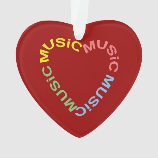 Muziek Tekst Hart Ornament (achterkant)
