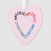 Muziek Tekst Hart Ornament (voorkant)