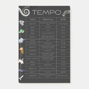 Muziek tempo kaart post-it notities post-it® notes
