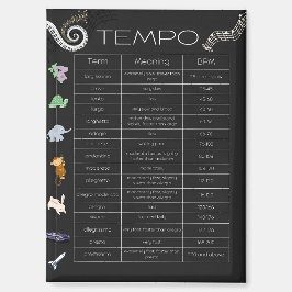 Muziek tempo kaartmagneet magneet